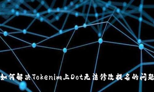 如何解决Tokenim上Dot无法修改提名的问题