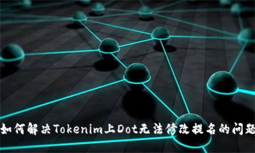 如何解决Tokenim上Dot无法修改提名的问题